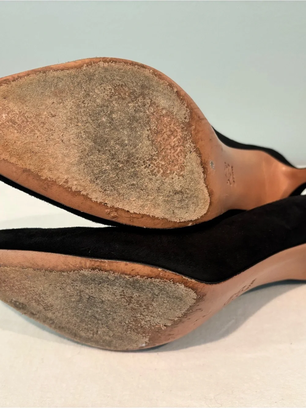 Tory Burch Black Suede Pointed-Toe Pumps